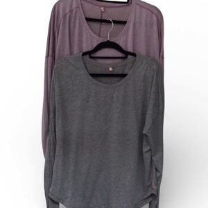 Lucy Women's Long Sleeve Tops in Gray and Purple